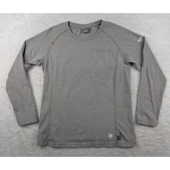 Ariat Tops - Ariat FR Long Sleeve T-Shirt Women's  S Gray Longhorn CAT2 Fire Resistant